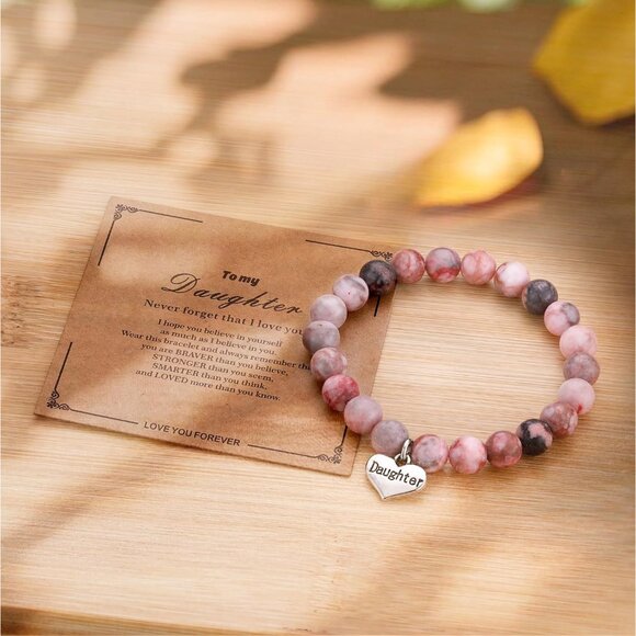 Alloy Steel Bead Chain Bracelet for Daughters - Inspiring Message Included - Picture 5 of 7